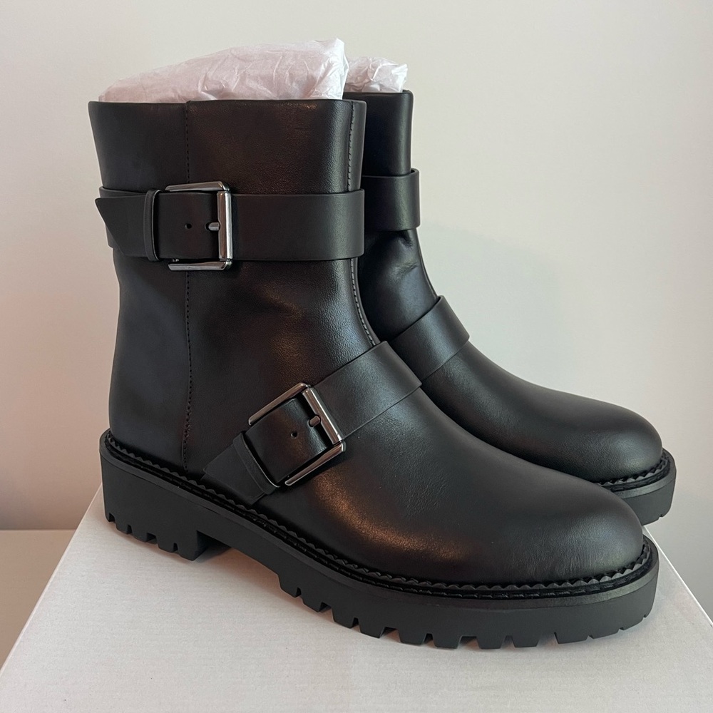 Nordstrom Black Moto Boots New In Box 7.5